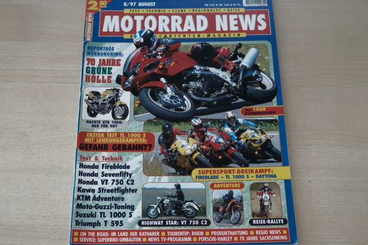 Deckblatt Motorrad News (08/1997)